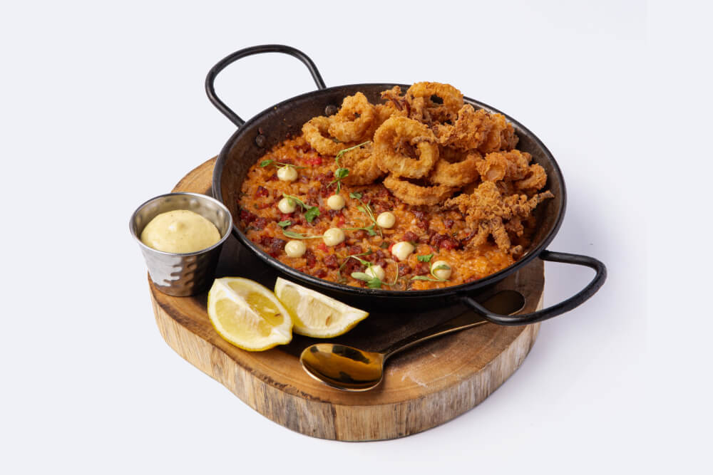 Calamari and chorizo rice